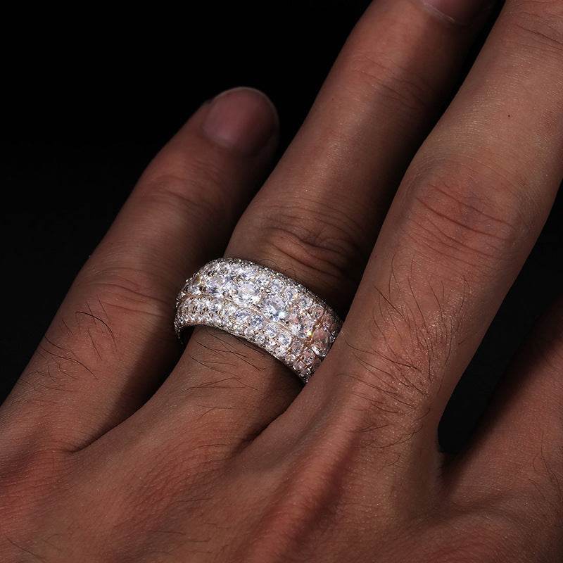 S925 Sterling Silver Mosonite Ring - Elegant Unisex Jewelry for Every Occasion - Pasha