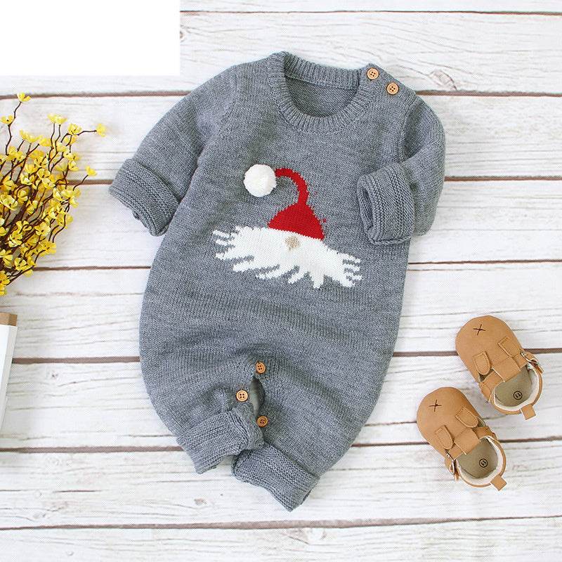 Cartoon Christmas Reindeer Baby Romper – Cozy & Stylish Winter Outfit for Boys and Girls - Pasha