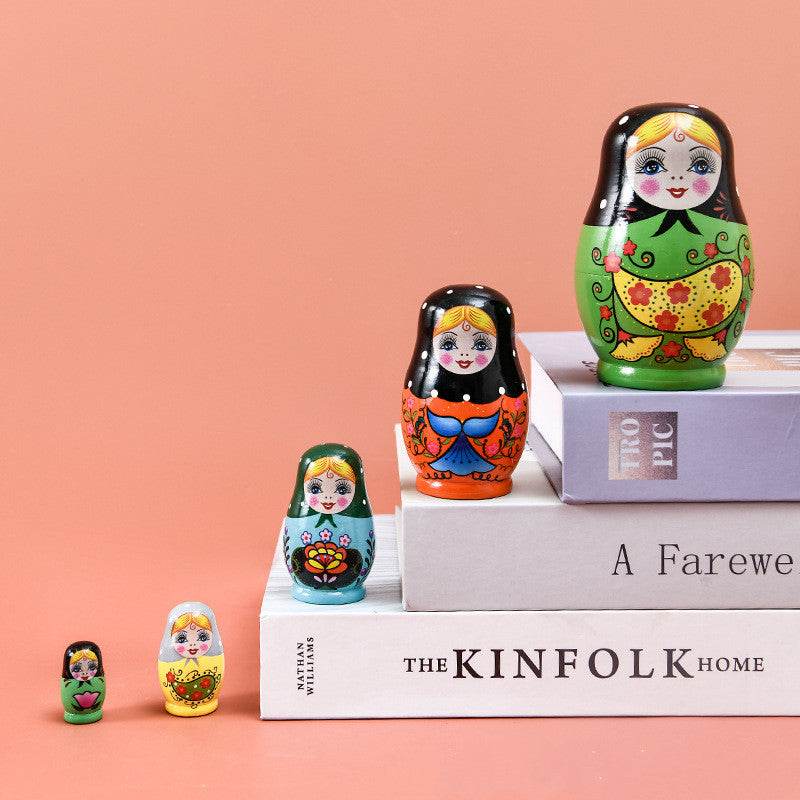 Matryoshka Dolls-Handcrafted Wooden Doll Set - Pasha