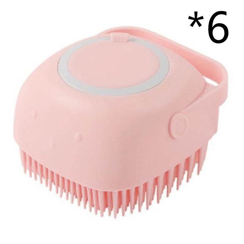Silicone Bath Brush for Dogs and Cats – Gentle Grooming Brush - Pasha