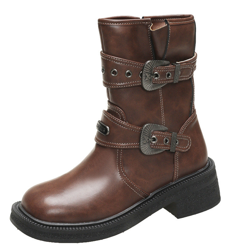 Women´s Ankle Boots with retro square toe