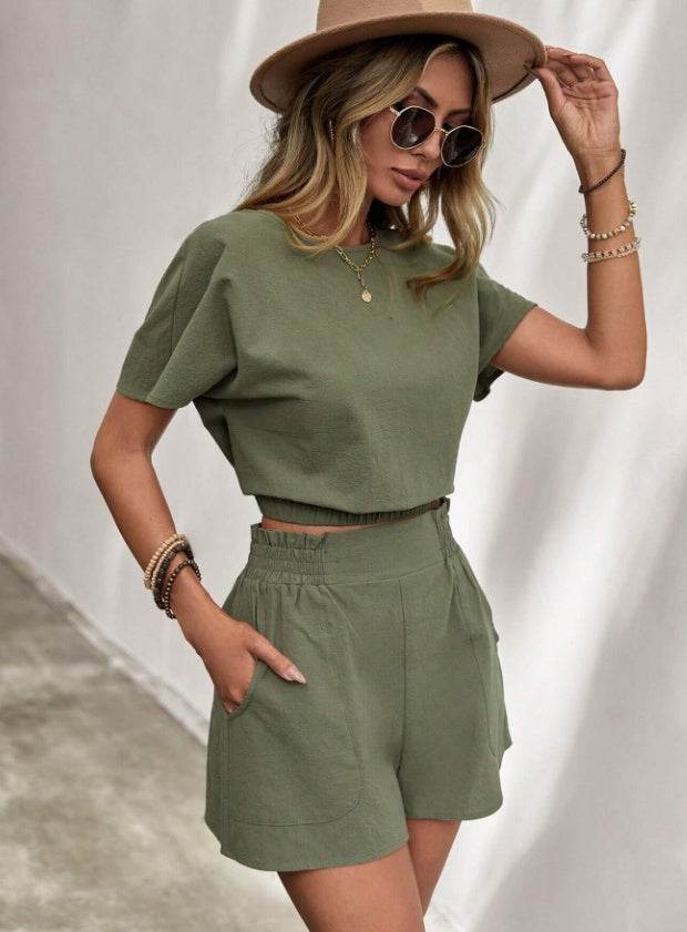Women's Casual Short Sleeved Set - Pasha Store - Pasha