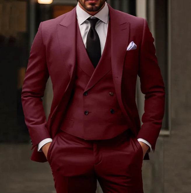 Men´s Elegant Plus Size 3 piece Suit-Cotton Blend - Pasha