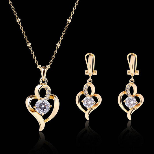 Exquisite Diamanteffekt Jewelry Set - Elegant 2-Piece Boutique Gift Set - Pasha