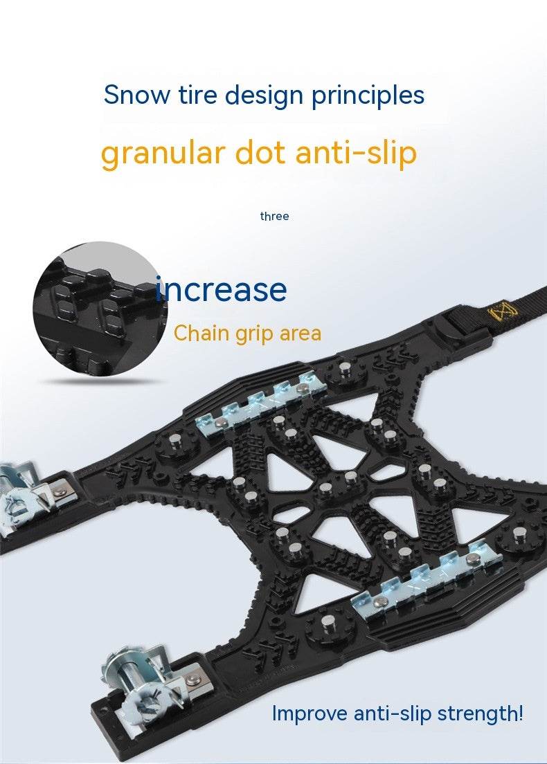 Universal Nonskid Tire Chain for Cars and SUVs – Steel Plate Traction Solution - Pasha