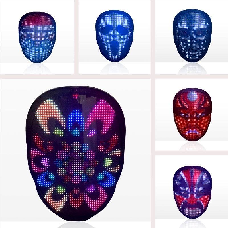 LED Glow Face Mask - Ergonomic Halloween & Party Mask for Unforgettable Celebrations - Pasha