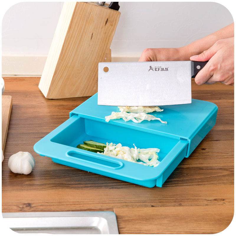 Ergonomic Multi-Function Cutting Board with Drain Basket - Perfect for Vegetables & Meat - Pasha