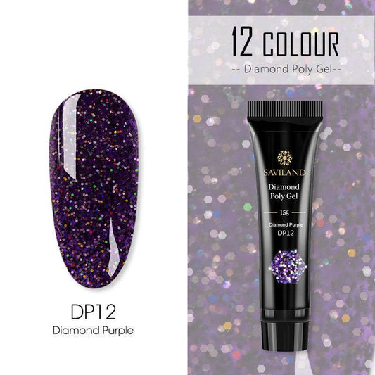Colorful PolyGel with Glitter - Pasha