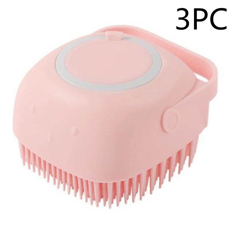 Silicone Bath Brush for Dogs and Cats – Gentle Grooming Brush - Pasha