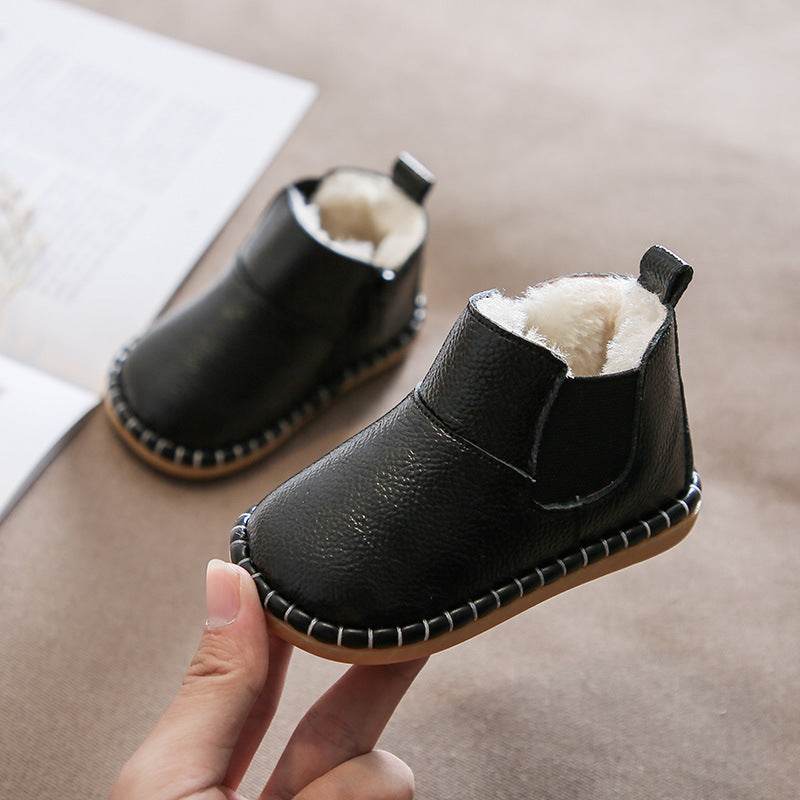 Winter Leather Baby Shoes – Soft Cotton Sole for Warmth & Comfort - Pasha