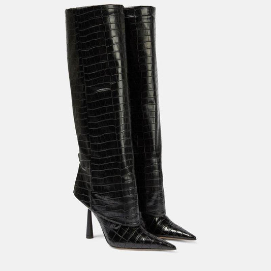 Stiletto Heel Retro Boots - Pasha
