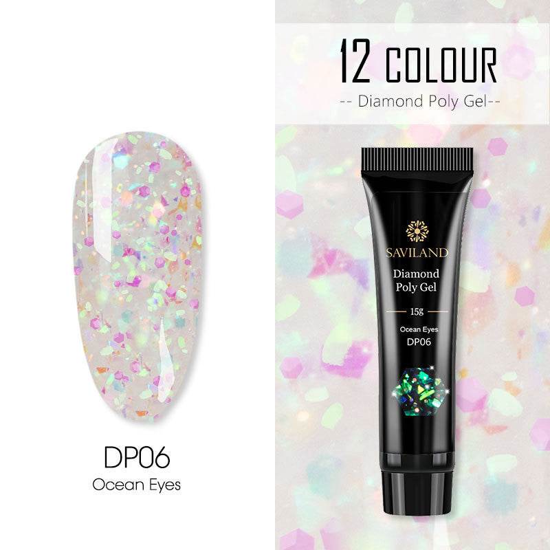 Colorful PolyGel with Glitter - Pasha