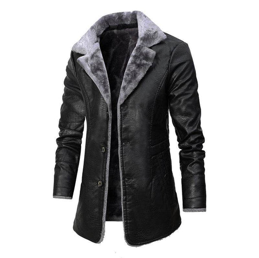 Plush Large Lapel Suit-Fur Plush Jacket for Men - Pasha