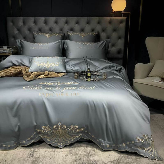 Cotton Jacquard Hotel Bedding Set – Elegant 4-Piece Suite - Pasha