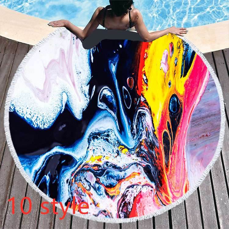 Round Microfiber Beach Towel – Soft & Printed - Pasha