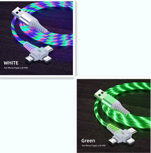 Fast 3-in-1 Charging Cable - Aluminum Alloy with Luminous Feature - Pasha