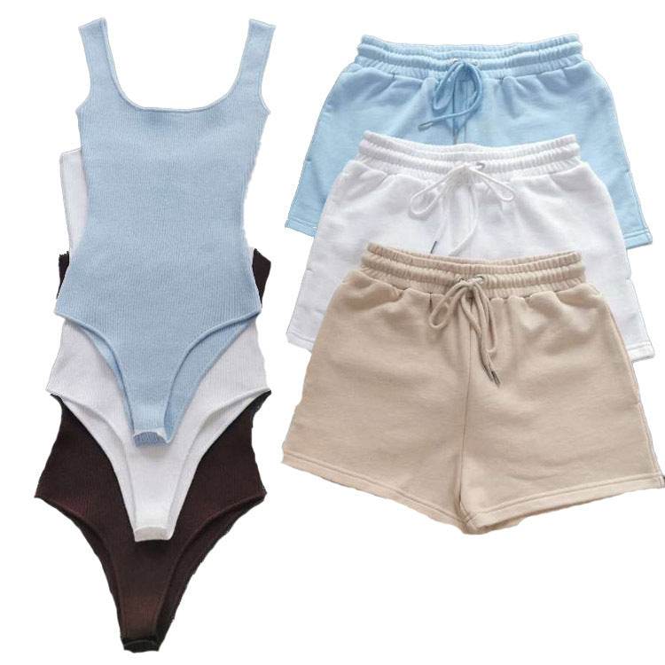 Athletic Vest Thong Tights Set for Women-perfect outfit - Pasha