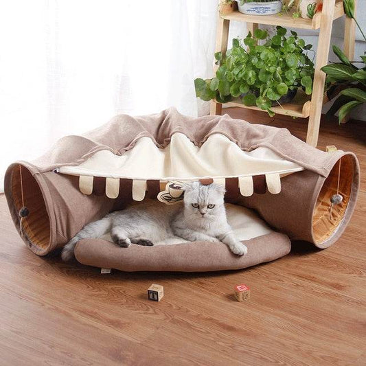 Cat Play Tunnel – Fun, Foldable & Interactive - Pasha