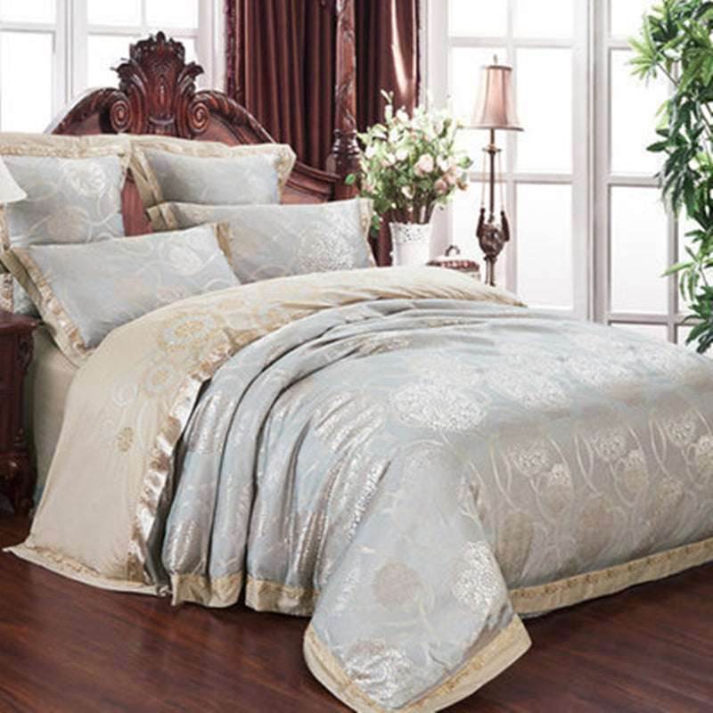 Satin Jacquard Wedding Bedding Set – Elegant & Genuine - Pasha