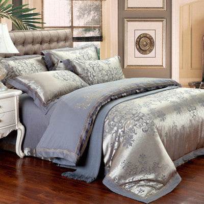 Satin Jacquard Wedding Bedding Set – Elegant & Genuine - Pasha