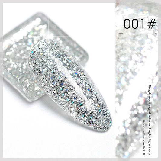 Flash Nail Polish - 2025 New Super Flash Micro Diamond Nail Shop Special Sequins - Pasha