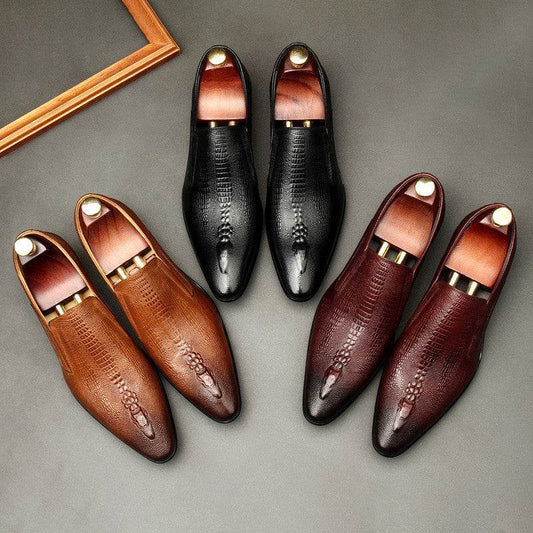 Elegant Pointed Toe Leather Shoes for men - Pasha
