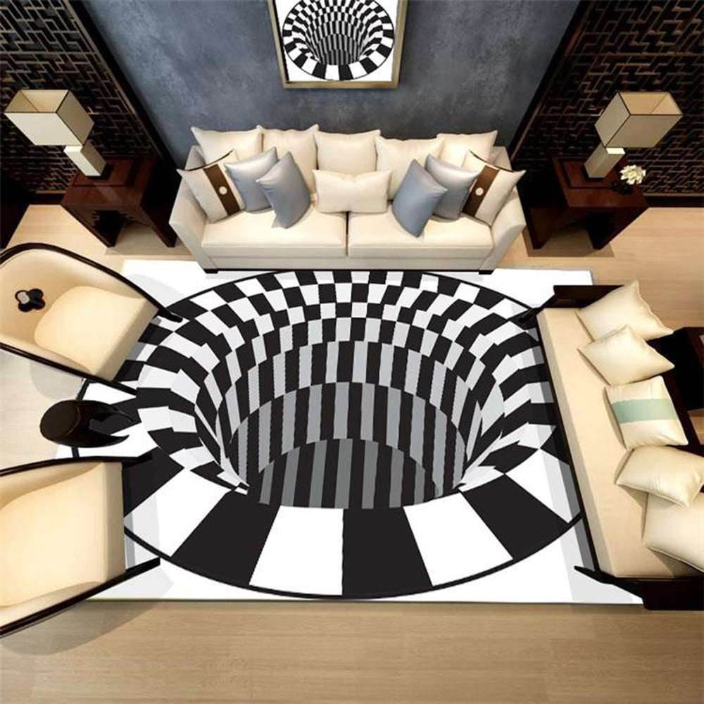 3D Illusion Vortex Carpet – Round & Stylish - Pasha