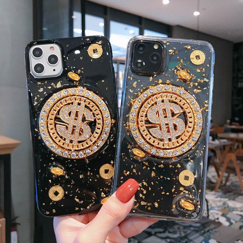 Luxury 3D Diamond Dollar Spinner iPhone Case – Glamorous & Protective TPU Cover - Pasha