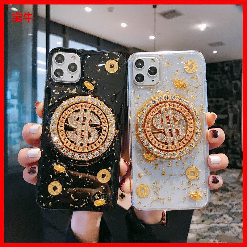 Luxury 3D Diamond Dollar Spinner iPhone Case – Glamorous & Protective TPU Cover - Pasha