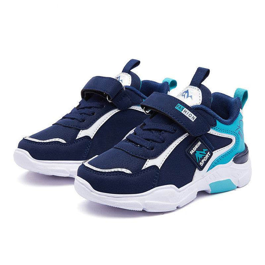 Oldschool Shoes for Active Kids – Trendy Leather Sneakers with Velcro Closure - Pasha