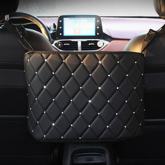 Versatile Car Storage Bag & Organizer with Multifunctional Car Cleaning Brush – Stylish Handbag Holder for Your Vehicle - Pasha