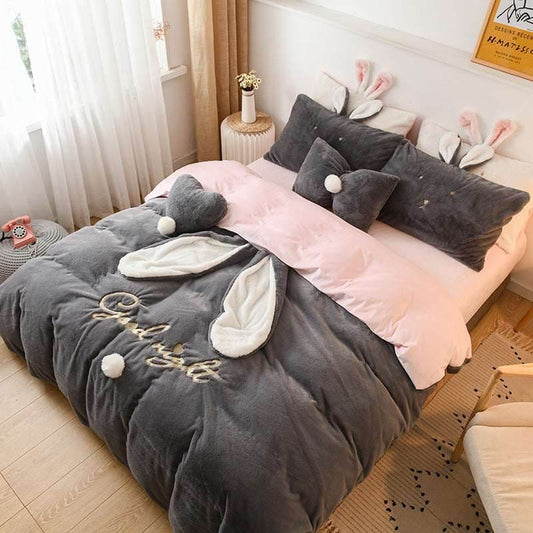 Girls' Velvet Princess Bedding Set - Pasha Store - Pasha