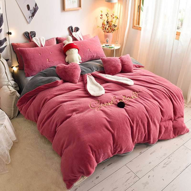 Girls' Velvet Princess Bedding Set - Pasha Store - Pasha
