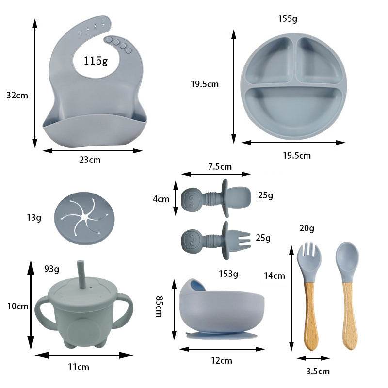 Silicone Baby Feeding Set – Safe & Dishwasher Safe - Pasha