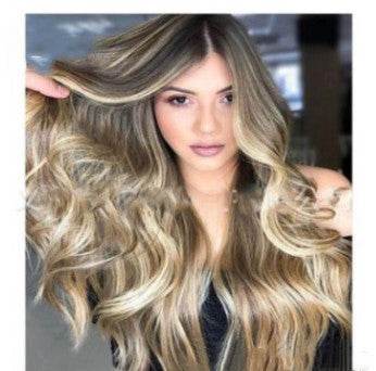 Gray-Gold Wig – Mid-Length, High-Temperature Style - Pasha