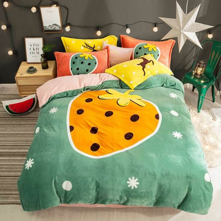 Warm Flannel Bedding Set - Pasha