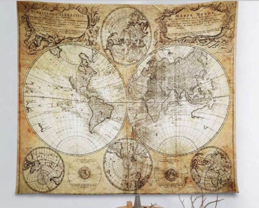 World Map Tapestry – Digital Printed Wall Art - Pasha