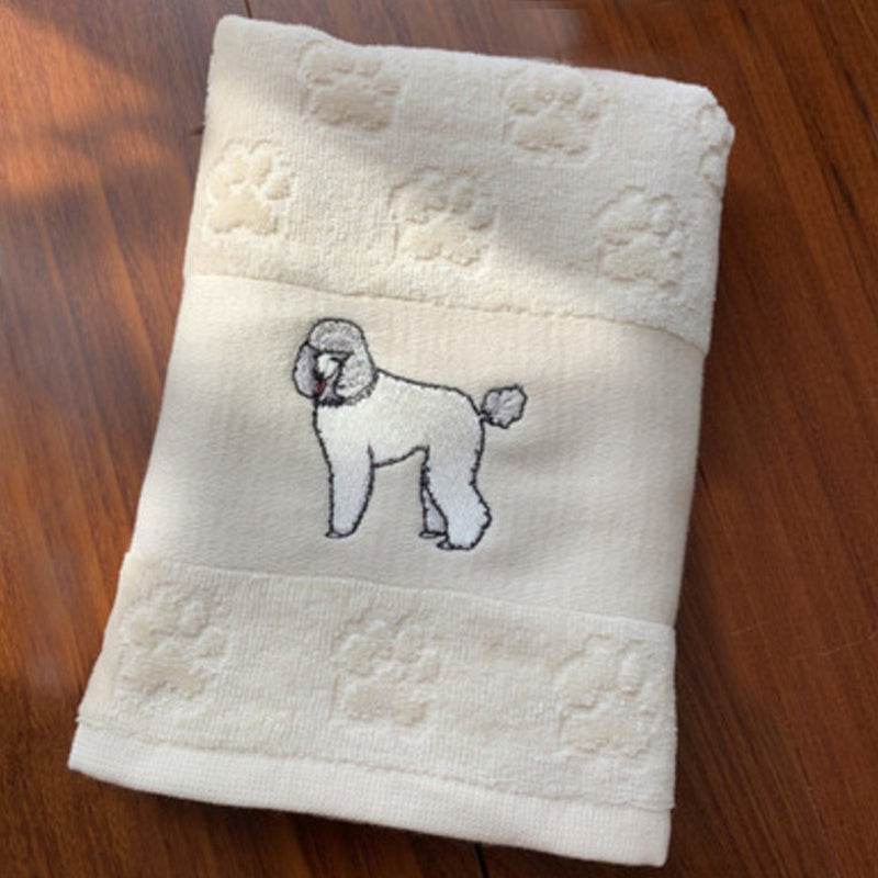 Embroidered Dog Towel – Pure Cotton & Absorbent - Pasha