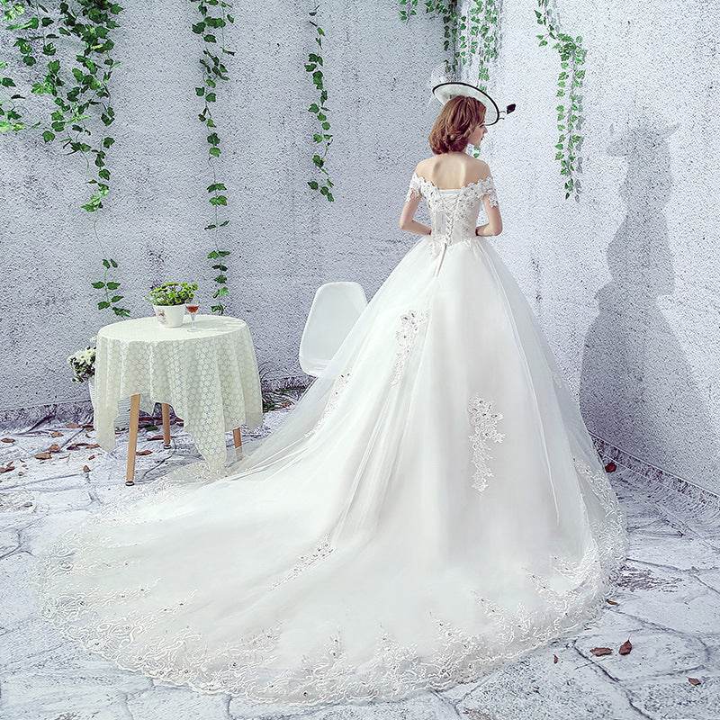 One Shoulder Wedding Dress – Hepburn Style - Pasha