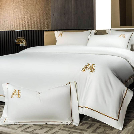 Cotton Embroidered Bedding Set – Four-Piece Match - Pasha