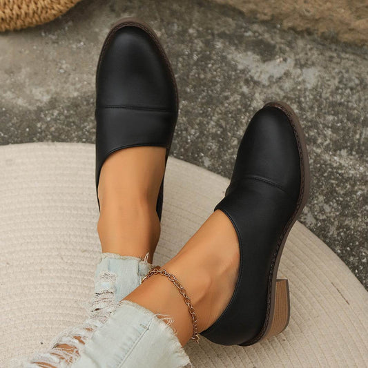Side Hollow Low Heel Pointed Toe Shoes for women - Pasha