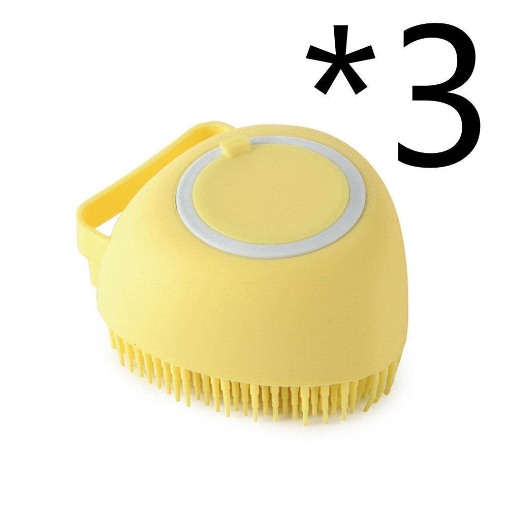 Silicone Bath Brush for Dogs and Cats – Gentle Grooming Brush - Pasha