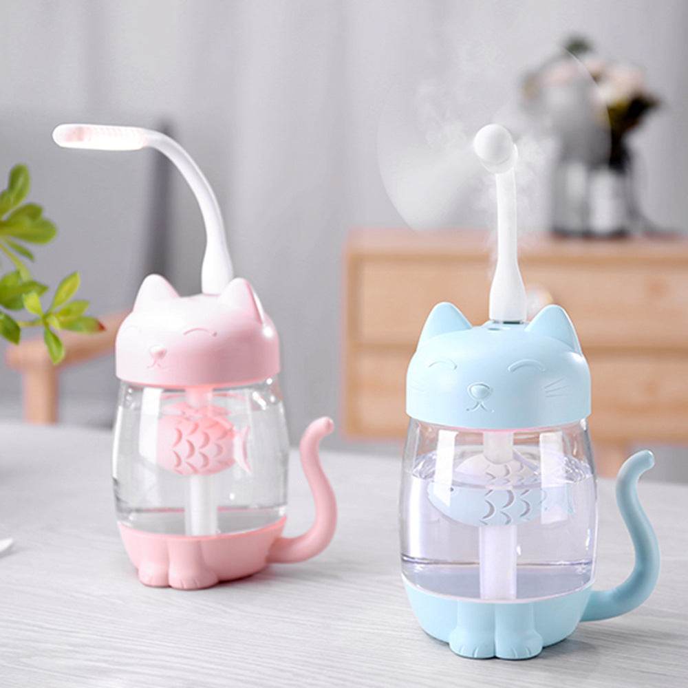 Cute Cat-Shaped 3-in-1 Humidifier - USB Desktop & Car Air Moisturizer - Pasha