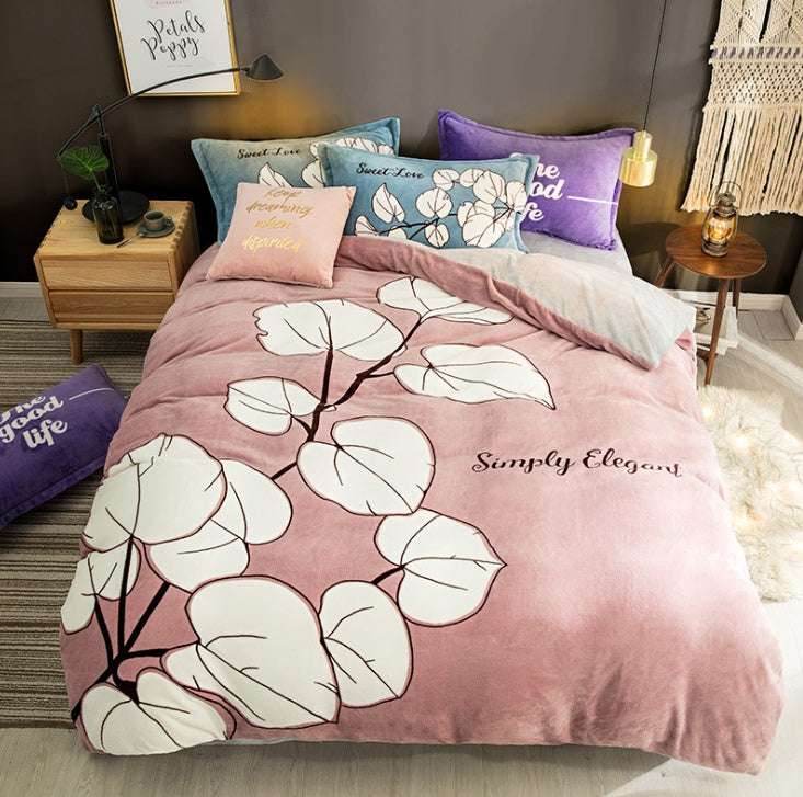 Warm Flannel Bedding Set - Pasha