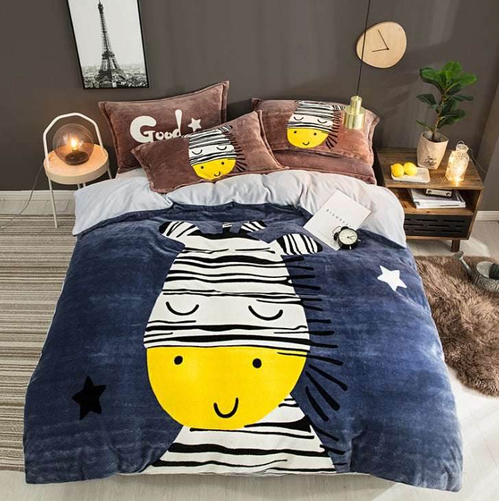 Warm Flannel Bedding Set - Pasha