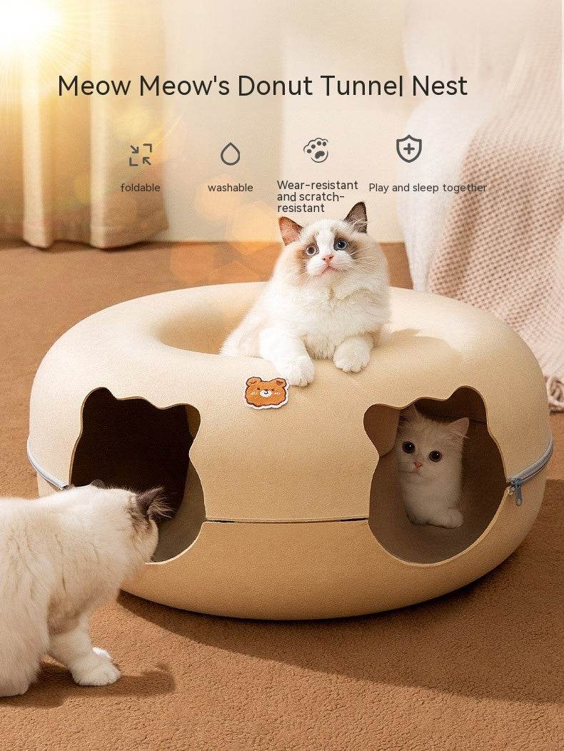 Felt Cat Bed – Cozy & Animal-Shaped Design - Pasha