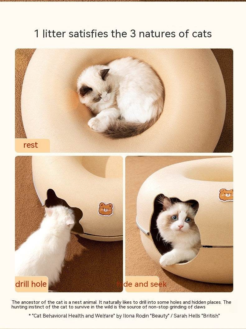 Felt Cat Bed – Cozy & Animal-Shaped Design - Pasha