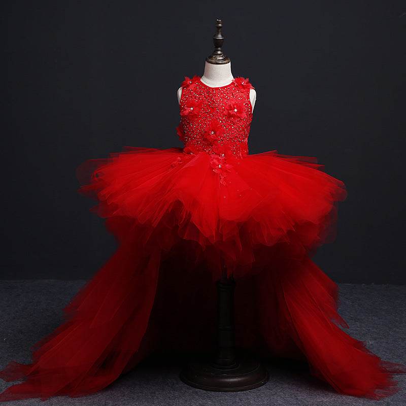 Princess Evening Dress for Girls with Removable Train – Perfect for Special Occasions - Pasha