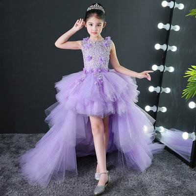Princess Evening Dress for Girls with Removable Train – Perfect for Special Occasions - Pasha