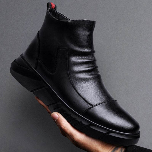 Men's High Top Leather Boots – Casual & Stylish - Pasha